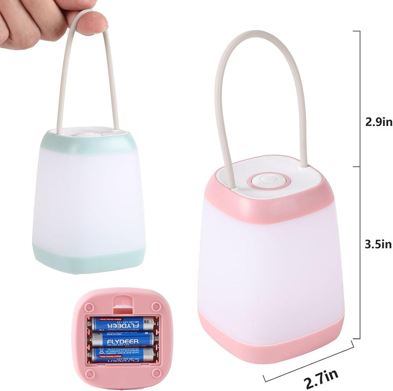 Hilngav 3 Pack LED Camping Light, 3 Light Modes Battery Powered Night Light for Indoor and Outdoor Emergency Light, Tent Lantern, Camping (Pink, Black, Green), three-colour - Image 3